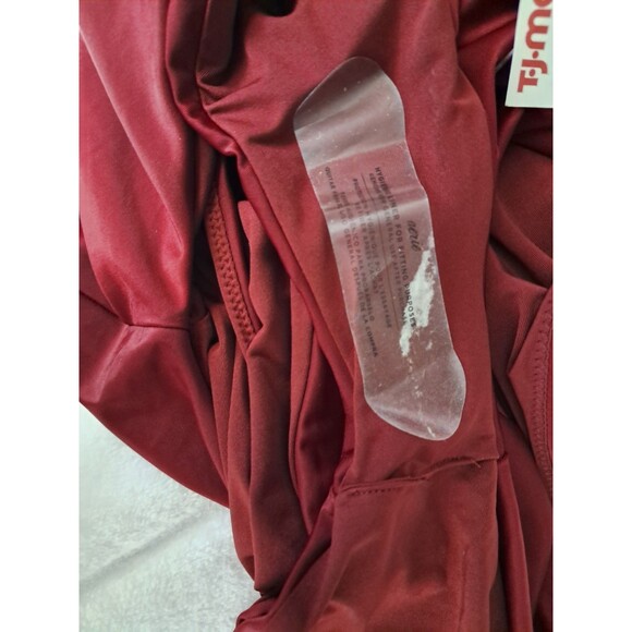 Aerie One Piece Long Cheeky Swimsuit Burgundy Low Sides And Back Size XL NWT - Picture 6 of 7